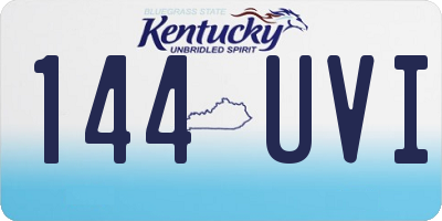 KY license plate 144UVI