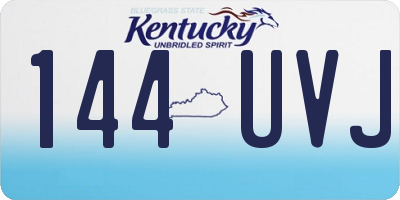 KY license plate 144UVJ