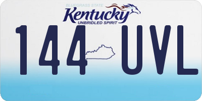 KY license plate 144UVL