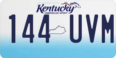 KY license plate 144UVM