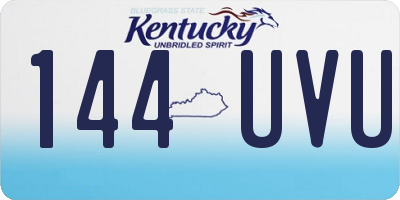 KY license plate 144UVU