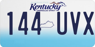 KY license plate 144UVX
