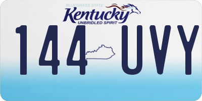 KY license plate 144UVY