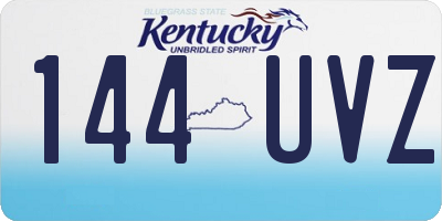 KY license plate 144UVZ