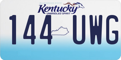 KY license plate 144UWG