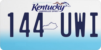 KY license plate 144UWI