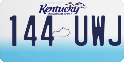 KY license plate 144UWJ