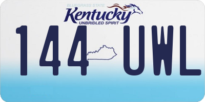 KY license plate 144UWL
