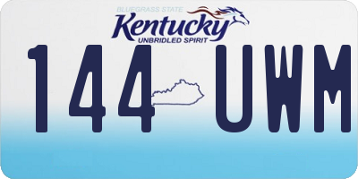 KY license plate 144UWM