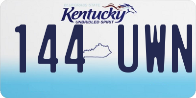 KY license plate 144UWN