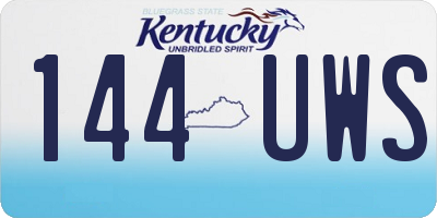 KY license plate 144UWS
