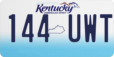 KY license plate 144UWT