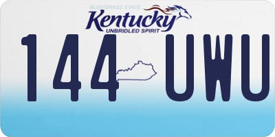 KY license plate 144UWU