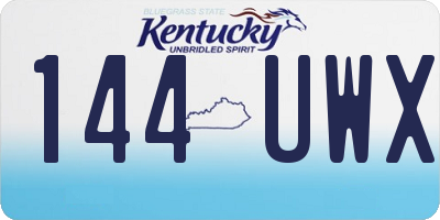 KY license plate 144UWX