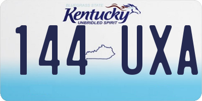 KY license plate 144UXA