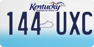 KY license plate 144UXC