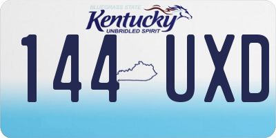 KY license plate 144UXD