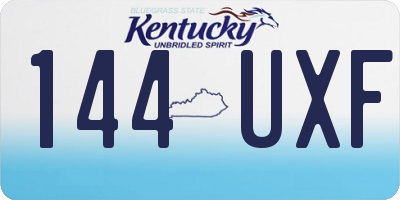 KY license plate 144UXF