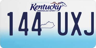 KY license plate 144UXJ