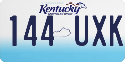 KY license plate 144UXK