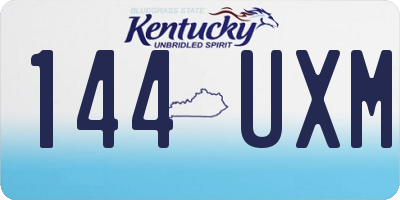 KY license plate 144UXM