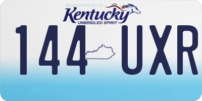 KY license plate 144UXR