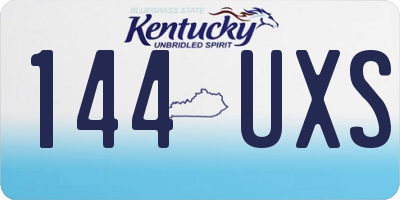 KY license plate 144UXS