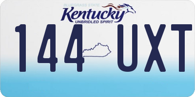KY license plate 144UXT