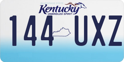 KY license plate 144UXZ