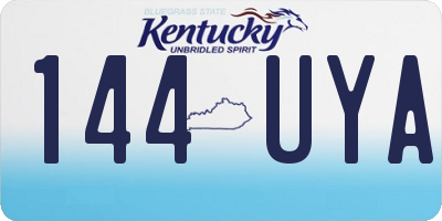 KY license plate 144UYA