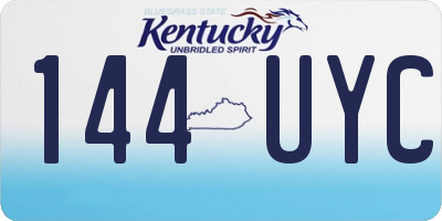 KY license plate 144UYC
