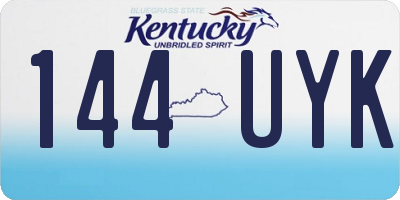 KY license plate 144UYK
