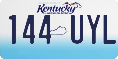 KY license plate 144UYL