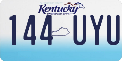 KY license plate 144UYU