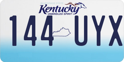 KY license plate 144UYX