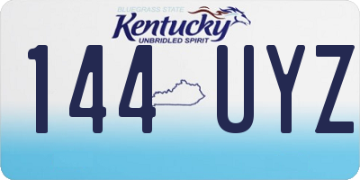 KY license plate 144UYZ