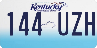 KY license plate 144UZH