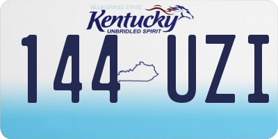 KY license plate 144UZI