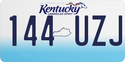 KY license plate 144UZJ