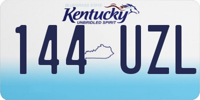 KY license plate 144UZL