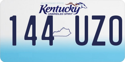KY license plate 144UZO