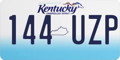 KY license plate 144UZP