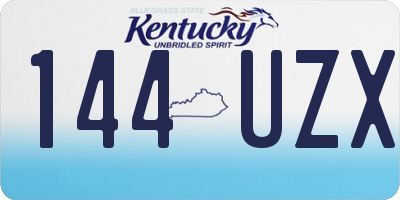 KY license plate 144UZX