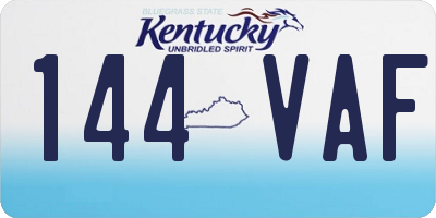 KY license plate 144VAF