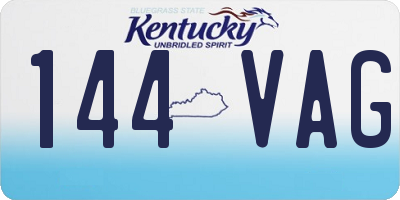 KY license plate 144VAG