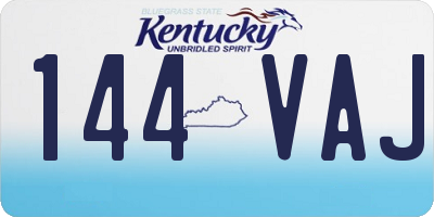 KY license plate 144VAJ
