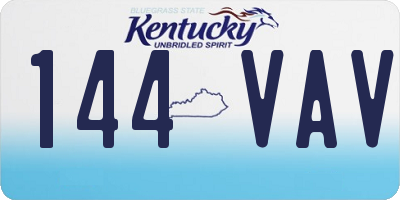 KY license plate 144VAV