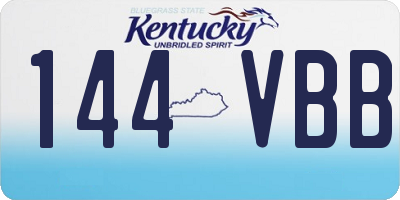KY license plate 144VBB