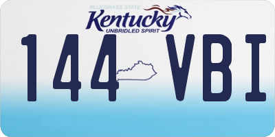KY license plate 144VBI