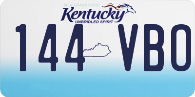 KY license plate 144VBO